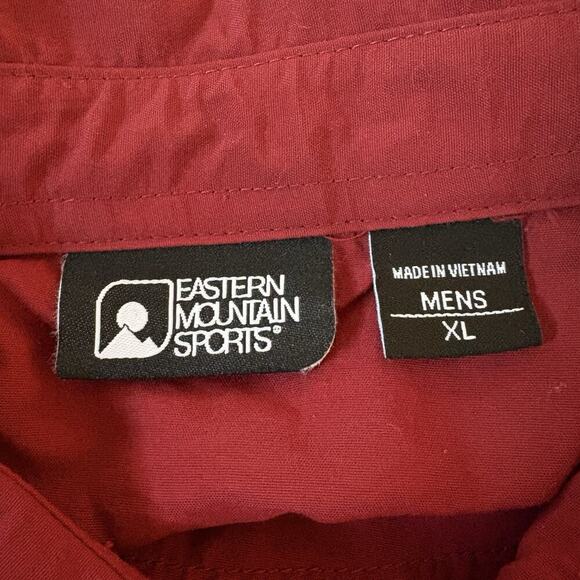 REI Coop Red Button Down Vented Performance Shirt Tab Sleeve‎ Mens Large (27) - Picture 4 of 6